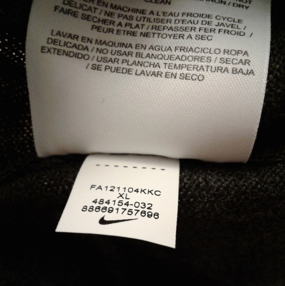 Nike Golf Sweater Men's XL Merino Wool V-Neck Pullover Tour Performance Gray - Picture 6 of 6